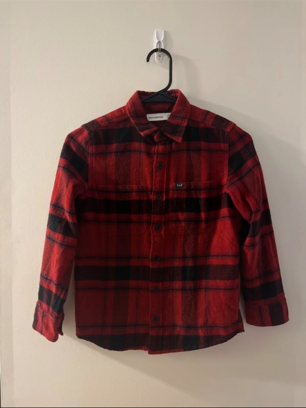 Abercrombie Kids Long-Sleeve Plaid Flannel Shirt Boys 7/8